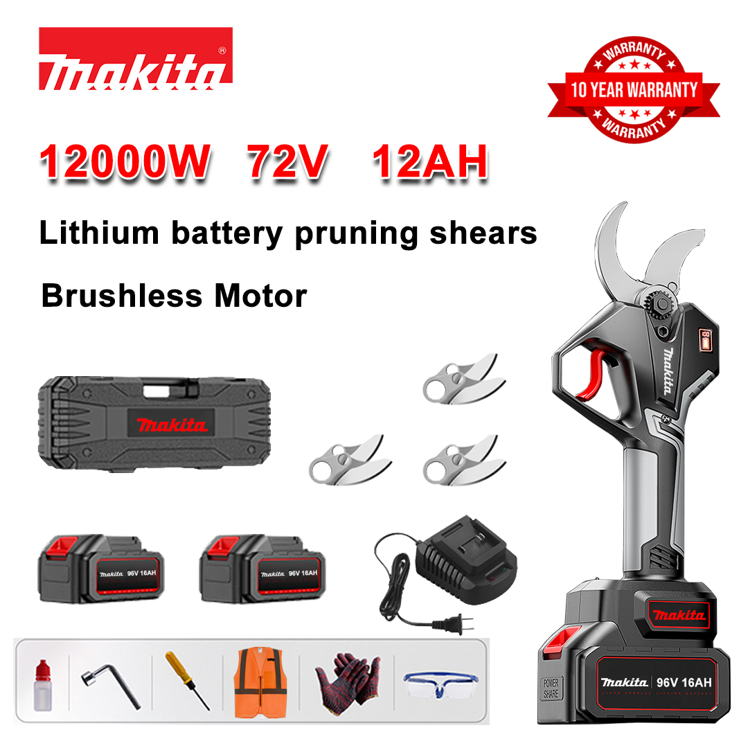 Foarfece de tăiat baterie cu litiu fără perii de 12000W + baterie 78V12Ah*2+lamă din aliaj sk9*3+încărcător+afișaj LED pentru putere+cutie de scule+ulei lubrifiant+ochelari de protecție+10 ani garanție